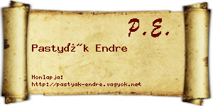 Pastyák Endre névjegykártya